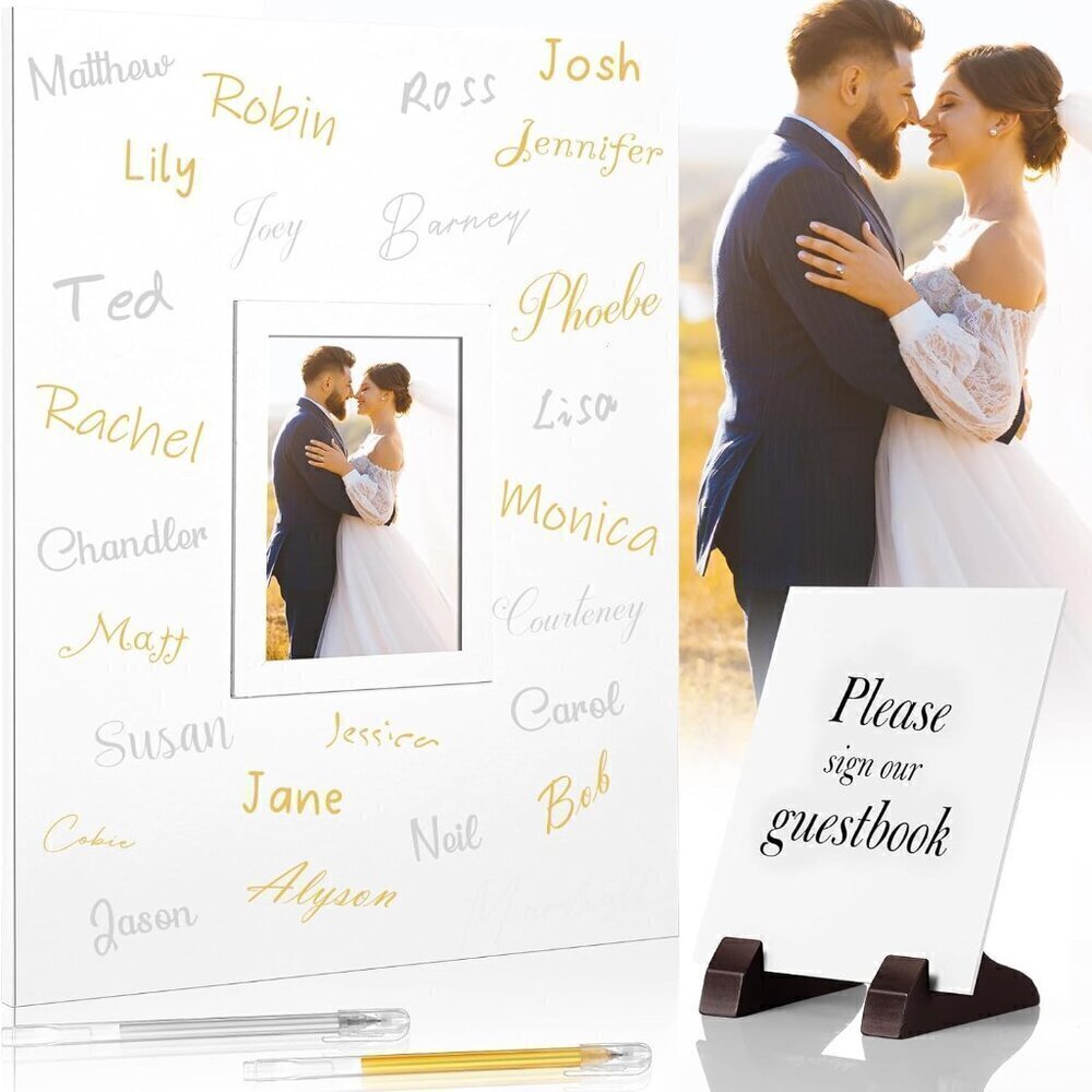 Wedding Guest Book Alternative 12'' x 16'' Guest Book Displays 4'' x 6''…